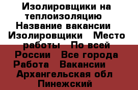 Изолировщики на теплоизоляцию › Название вакансии ­ Изолировщики › Место работы ­ По всей России - Все города Работа » Вакансии   . Архангельская обл.,Пинежский 